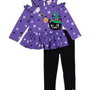 NWT 🎃Cat Tunic & Black Leggings - 18 months